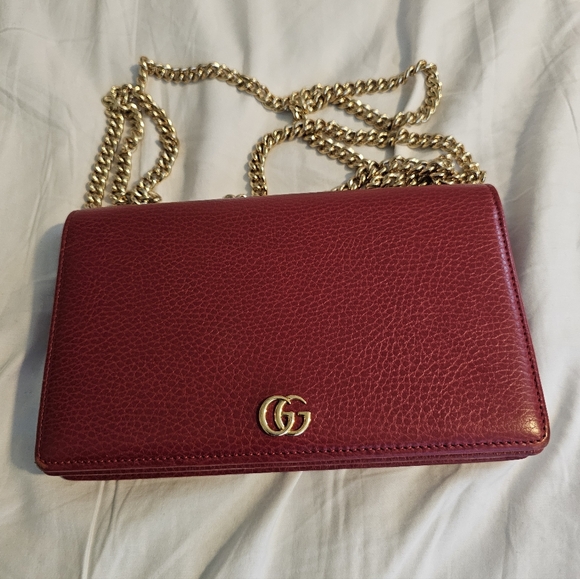 GucciGG Marmont Chain Wallet leather crossbody bag - Picture 4 of 4